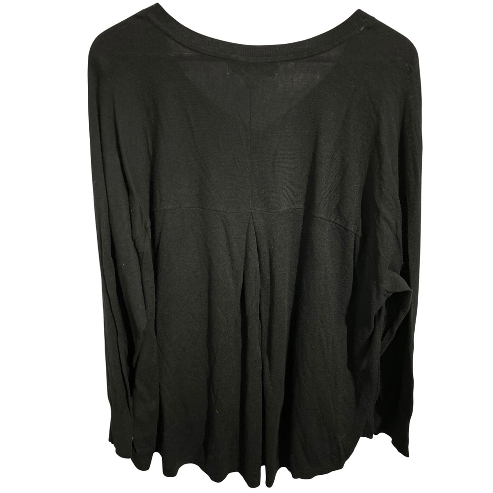Ava & Viv Lightweight Nylon/Rayon‎ Black V-Neck Sweater Women's Size 3X - Picture 5 of 5